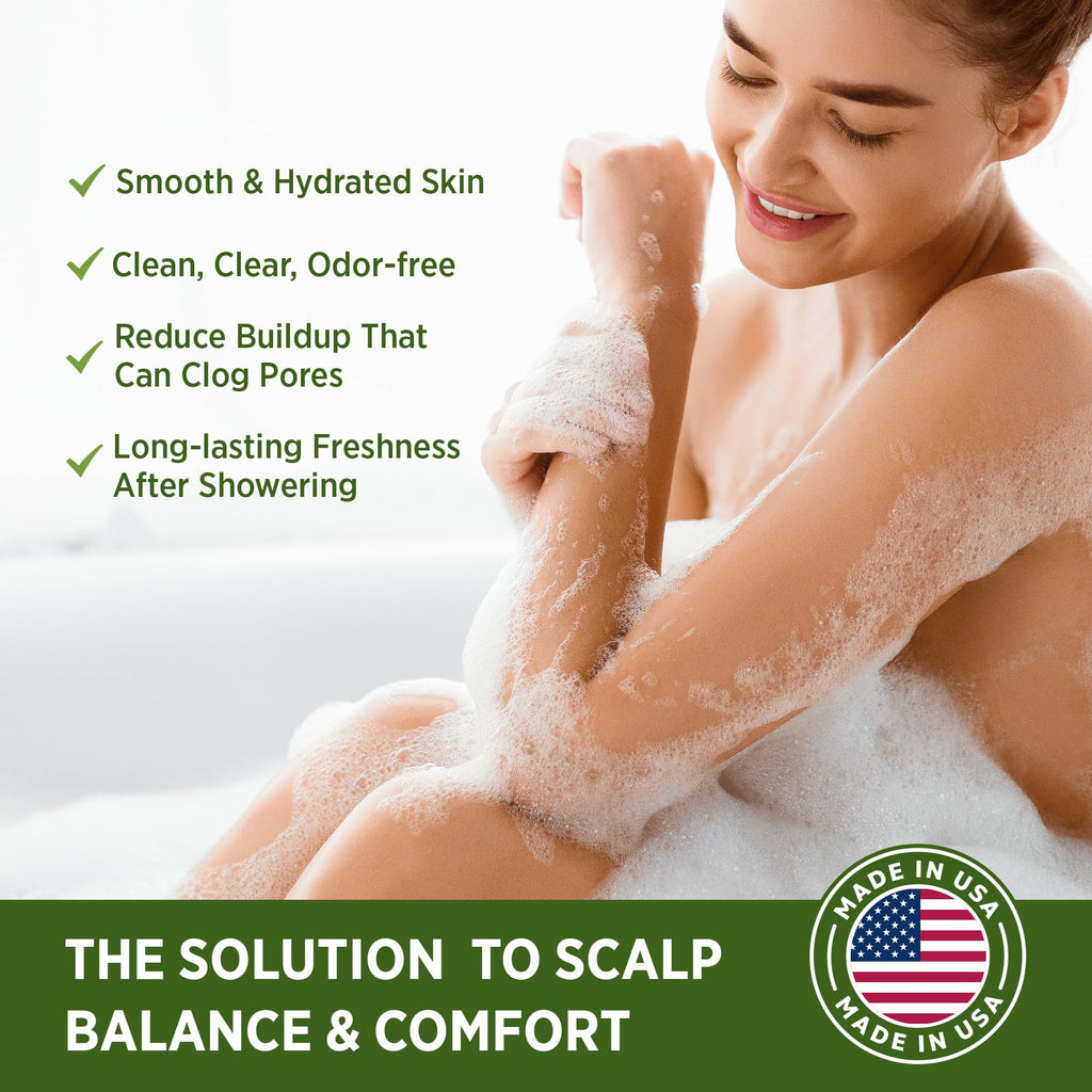 Roycederm Tea Tree Body Wash for smooth, hydrated skin. Available online. Made in USA. Order for refreshing cleanliness.