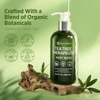 Roycederm Tea Tree Body Wash, crafted with organic botanicals, ideal for daily use, sulfate and paraben-free. Imported quality.