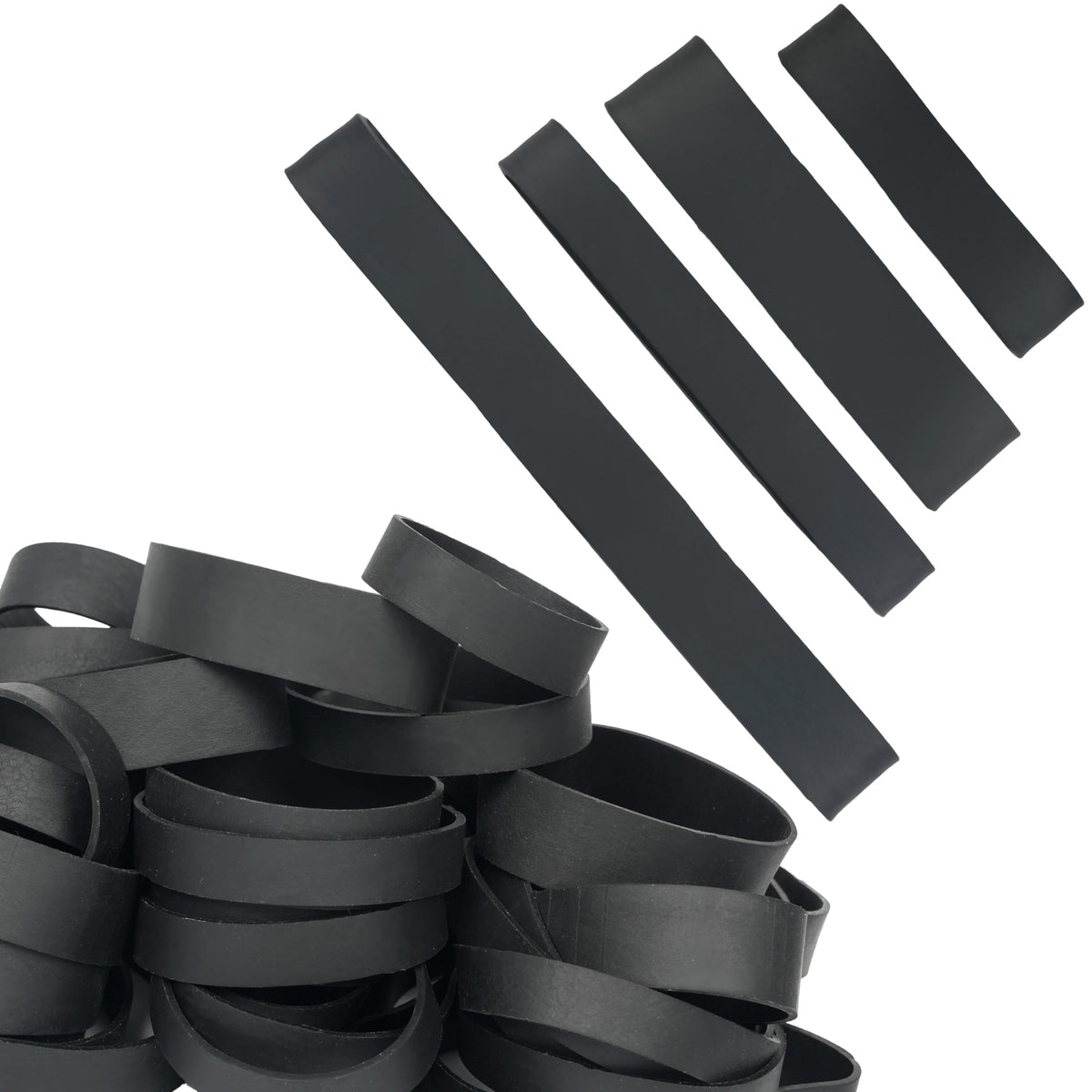 Premium assorted rubber bands in high-quality finish, perfect for various uses. Available at Curat Cart.