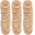 High-quality beige rubber bands in official packaging, perfect for organization and crafting. Available at Curat Cart.