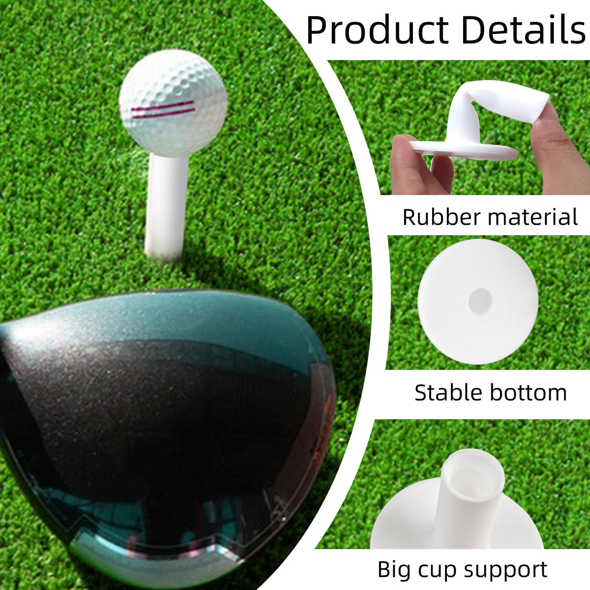Discover premium Rubber Golf Tees for Mats, exclusively curated by Curat Cart for enhanced stability and performance.