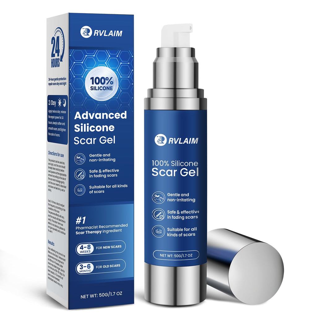 Rvlaim Advanced Silicone Scar Gel, a premium import, offers gentle, effective scar treatment for all skin types. Available at Curat Cart.