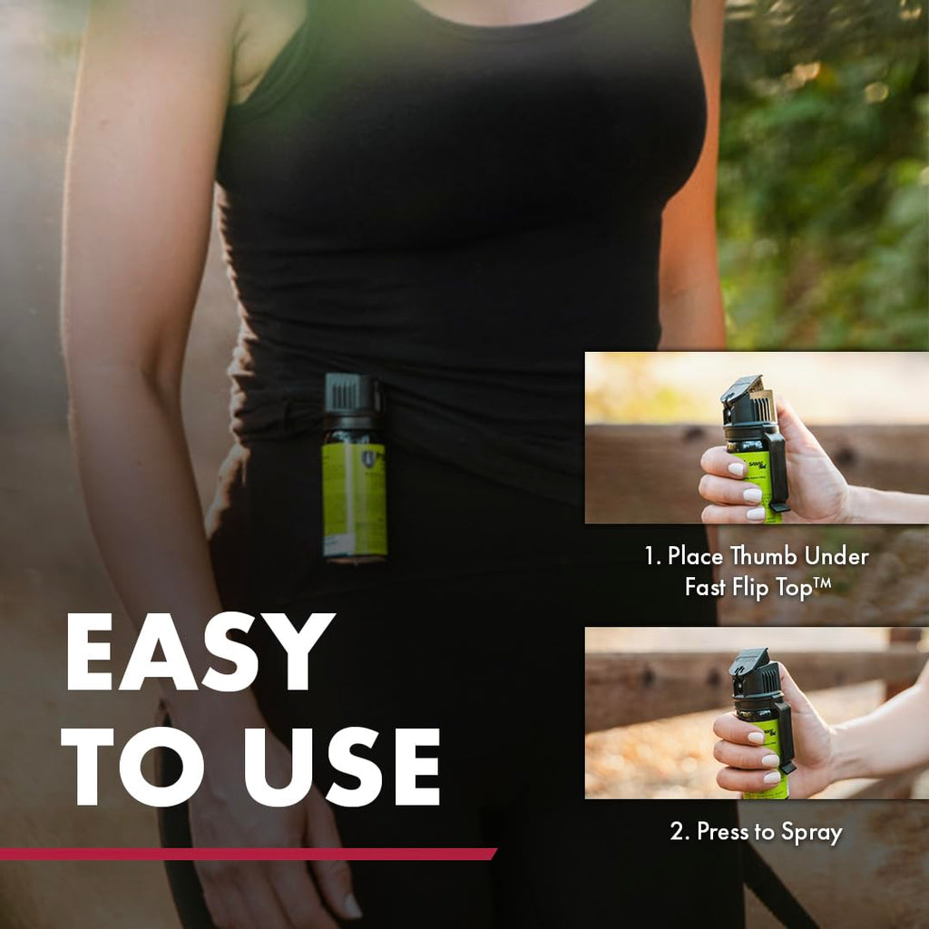 SABRE Protector Dog Pepper Spray offers easy use for protection. Perfect for daily carry, available at Curat Cart.