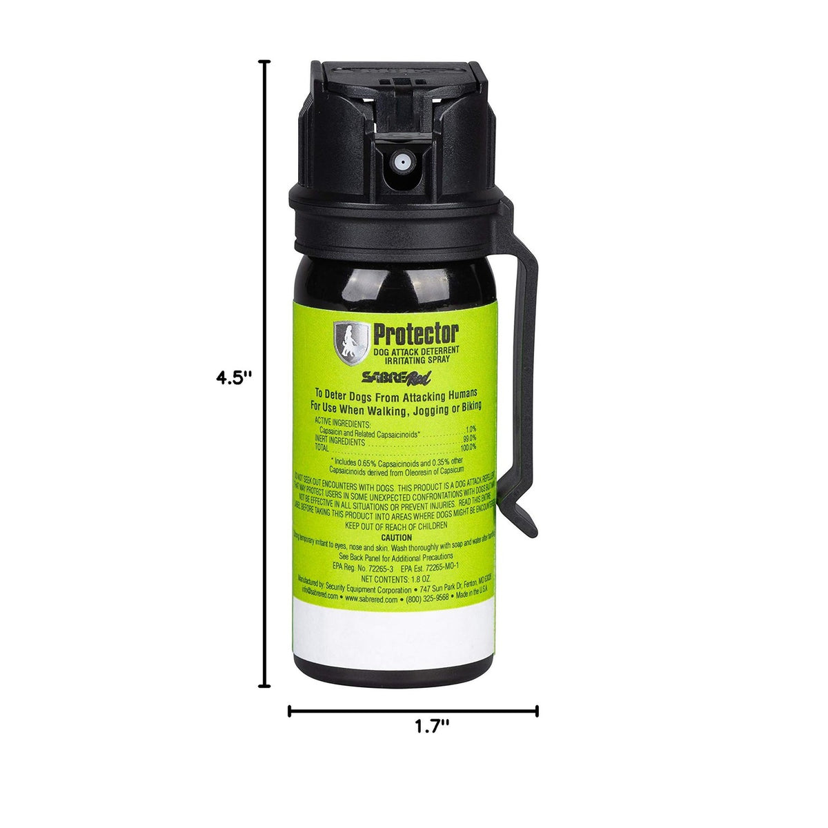 SABRE Protector Dog Pepper Spray, specially curated by Curat Cart, deters dogs effectively during outdoor activities.