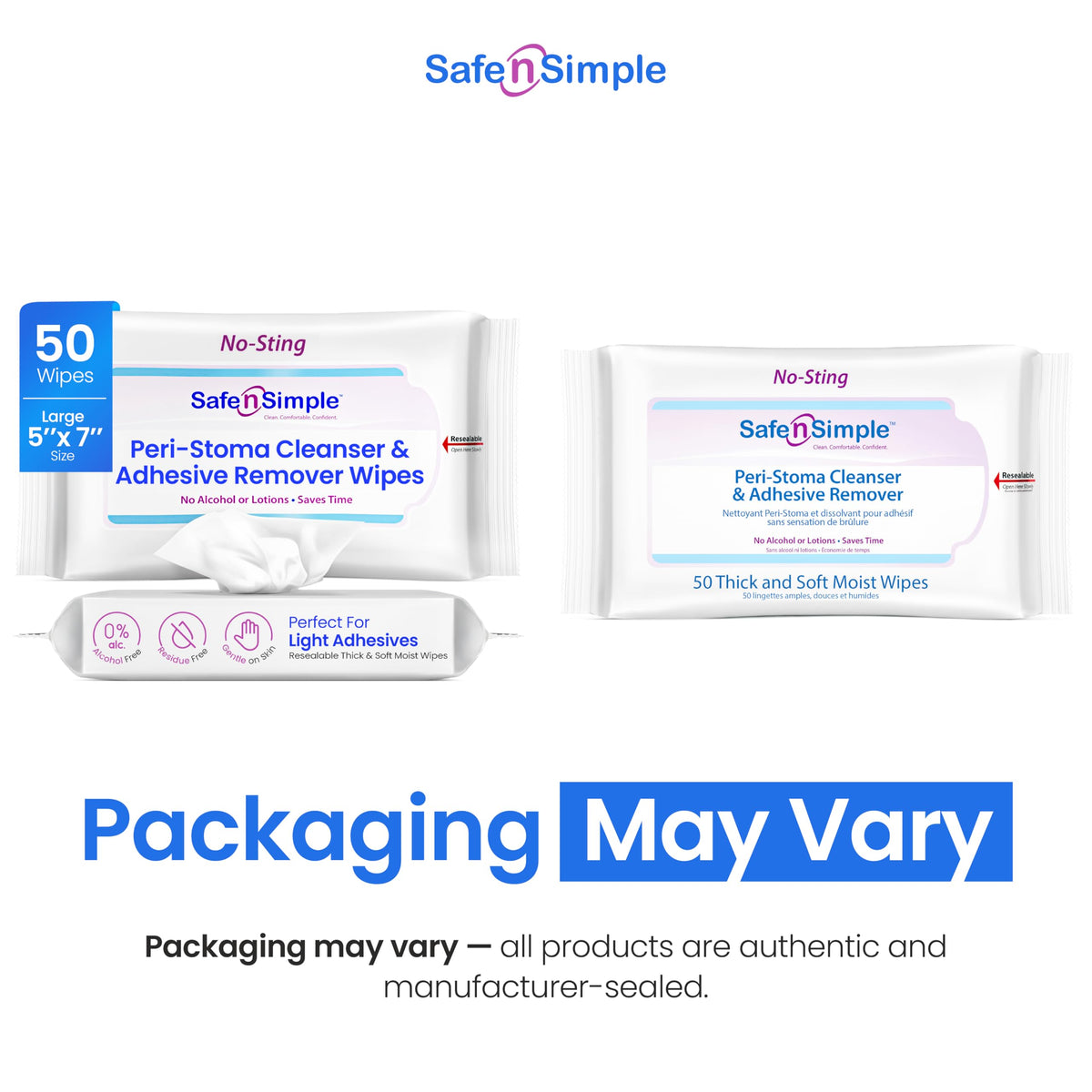 Safe n’ Simple Adhesive Remover Wipes, 100% Authentic, available in India at Curat Cart. Perfect for gentle cleaning and removal.