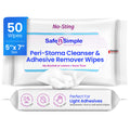 Discover Safe n’ Simple Adhesive Remover Wipes, a premium import from Curat Cart, ideal for light adhesives and gentle on skin.
