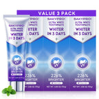 SAKYPRORAL Whitening Toothpaste in official packaging, featuring 26% brighter formula for fresh minty breath. Available at Curat Cart.