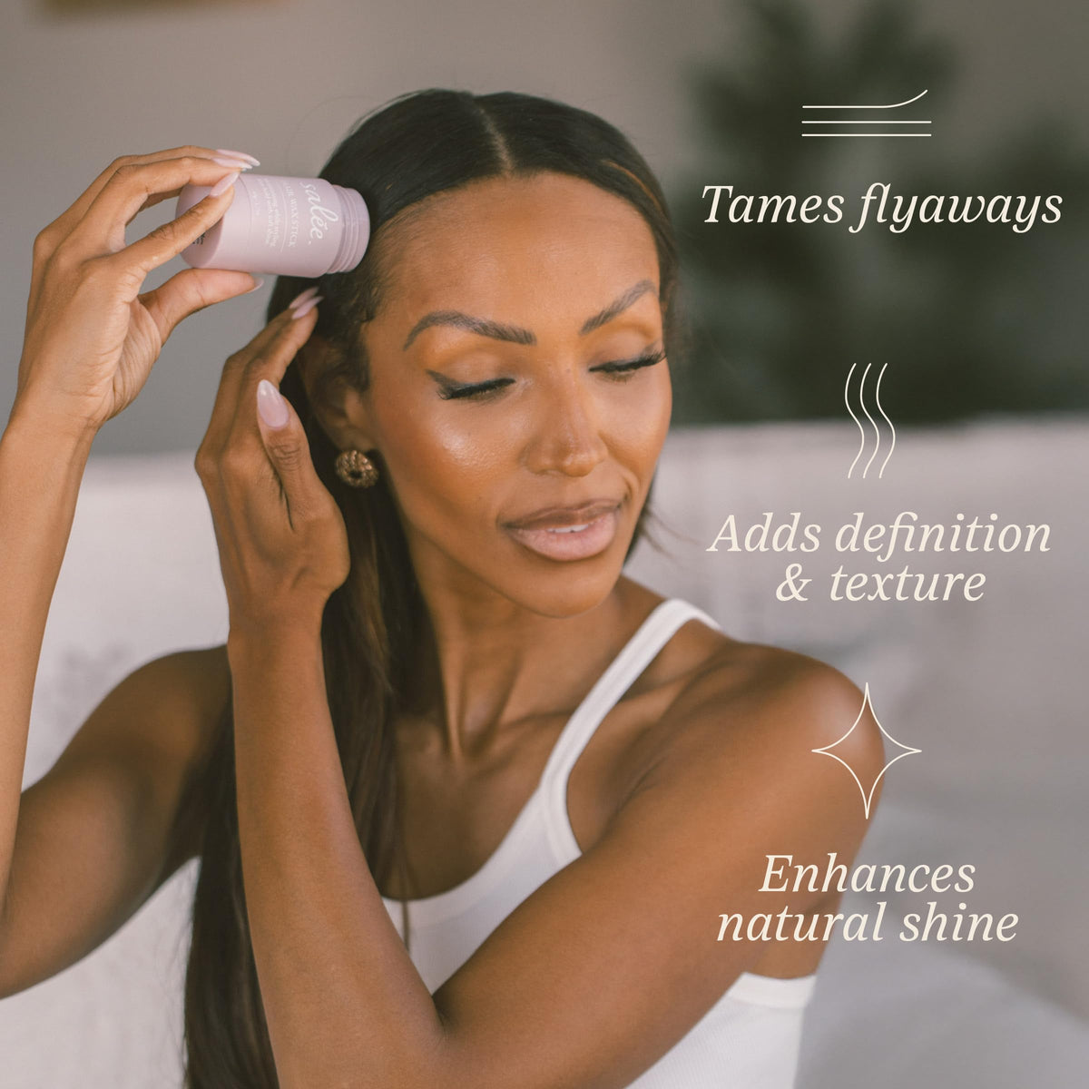 Salée Hair Wax Stick tames flyaways and enhances shine, offering premium imported styling benefits. Available at Curat Cart.