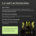 Premium imported Salt Aērcase Smell Proof Bag care instructions for optimal use. Available at Curat Cart.