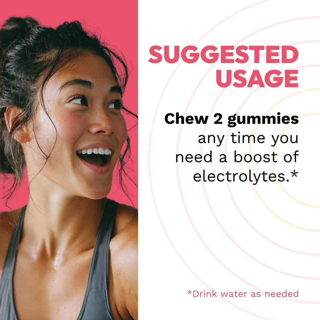 Experience SaltStick Electrolyte Gummies, specially curated by Curat Cart, for an energizing electrolyte boost. Drink water as needed.