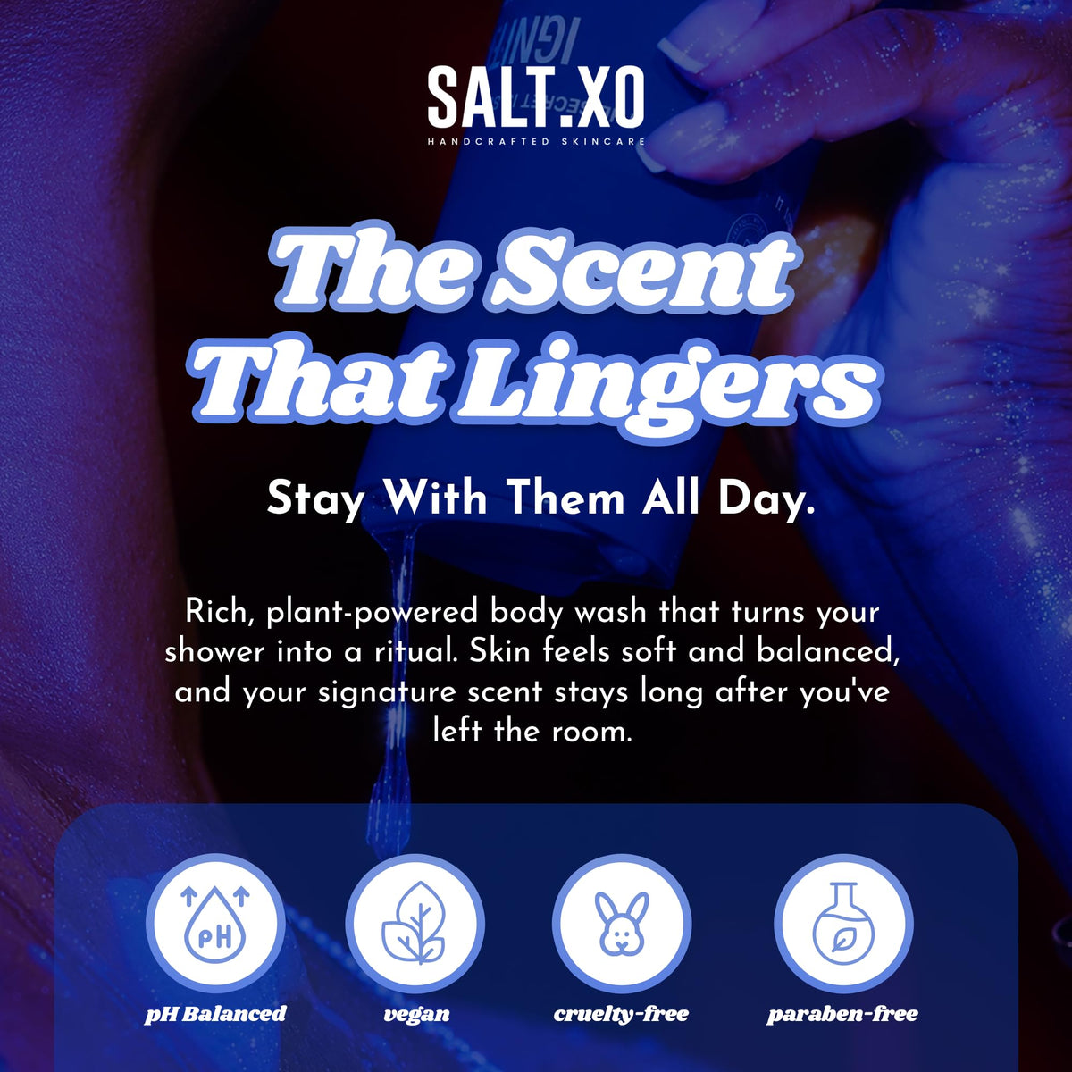 Experience the captivating scent of salt.xo Ignite Your Desire Body Wash. 100% Authentic, available at Curat Cart in India.