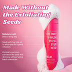 salt.xo Seedless Yoni Gel Wash rebalances pH and combats odor, perfect for daily use. Available at Curat Cart.