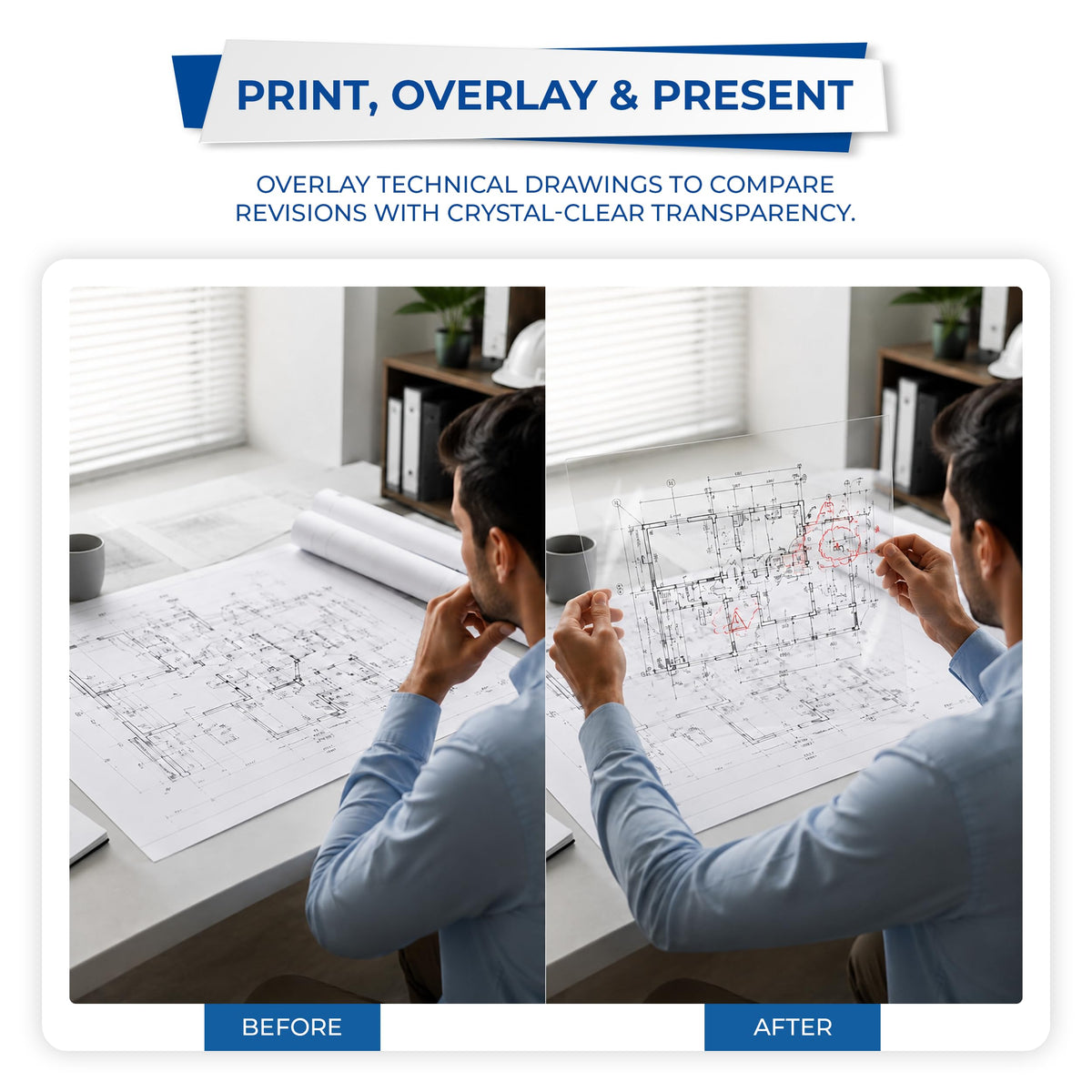Experience the clarity of Samsill Transparency Film for Laser Printers, exclusively at Curat Cart, perfect for professional presentations.