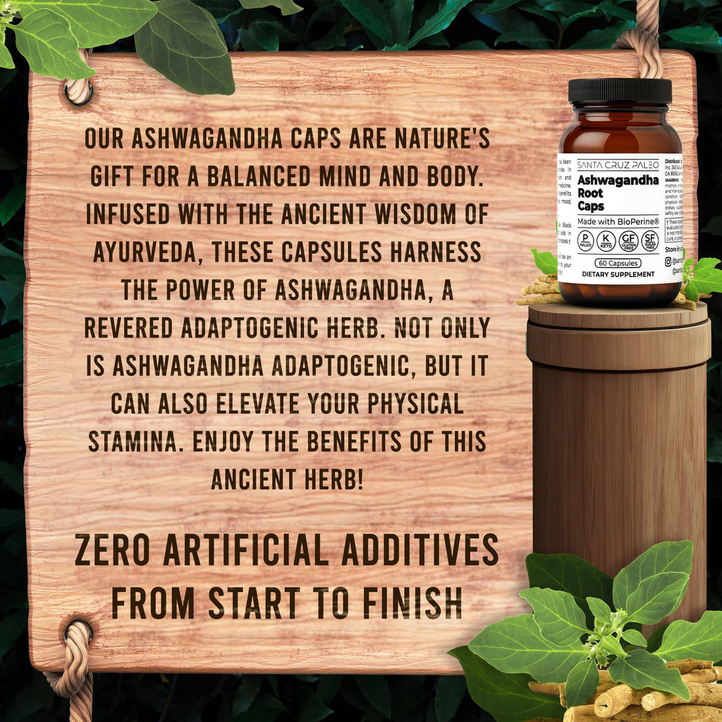 Discover Santa Cruz Ashwagandha Capsules, specially curated by Curat Cart for enhanced physical stamina and mental balance.