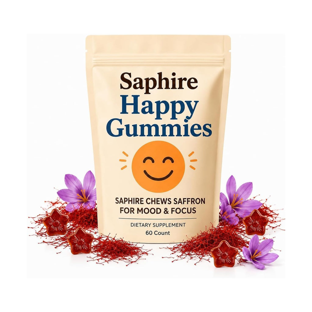 Discover Saphire Saffron Gummies, a premium import for mood and focus. Available at Curat Cart. Enjoy wellness in every bite.