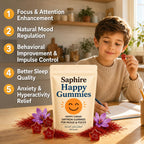 Saphire Saffron Gummies promote mood and focus enhancement. 100% Authentic and available in India at Curat Cart.