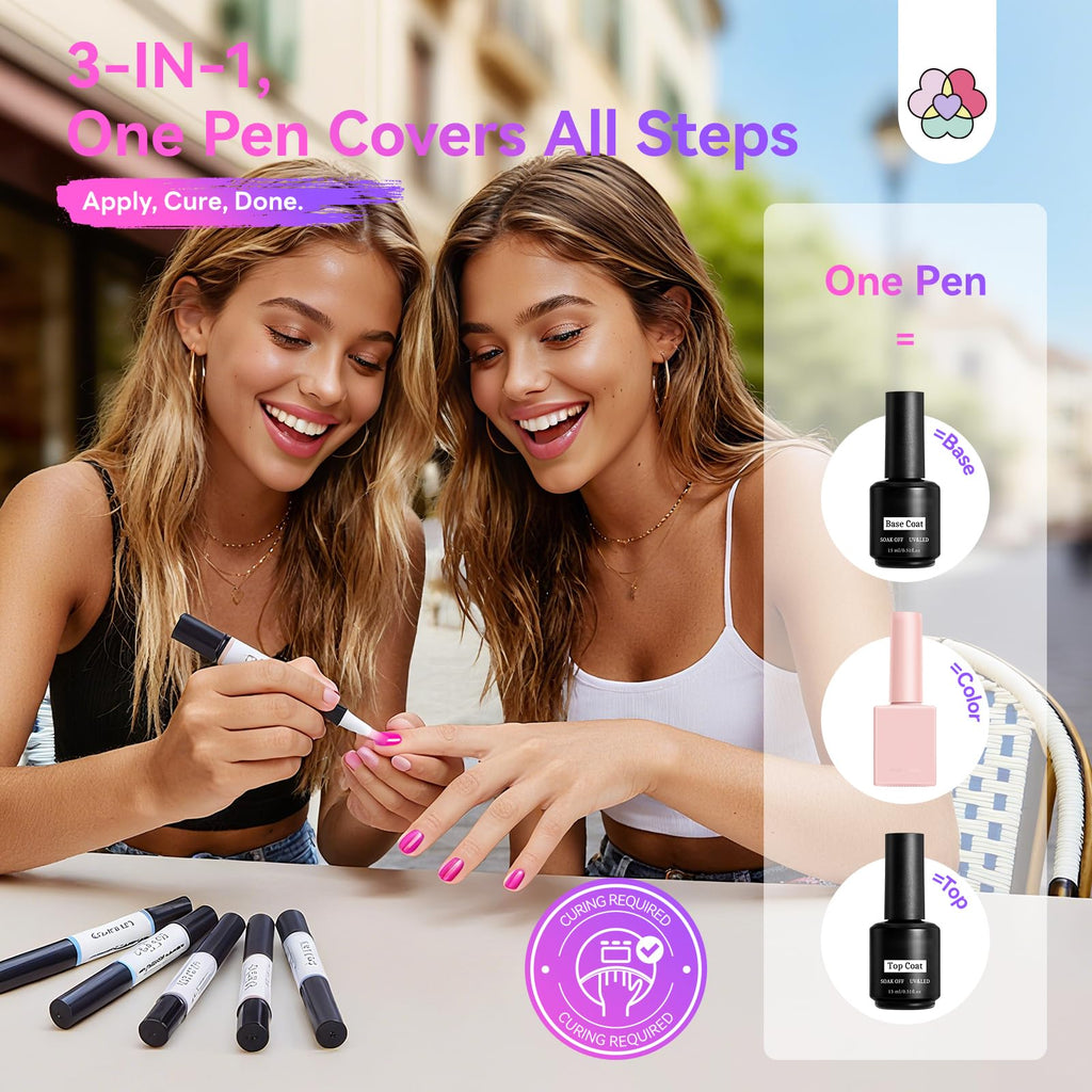 Discover SAVILAND One-Step Gel Nail Polish Pens S for easy nail art. Order online now and enjoy hassle-free application and curing!