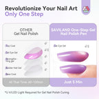 Discover the SAVILAND One-Step Gel Nail Polish Pen. Premium imported, easy 5-min application for stunning nail art.