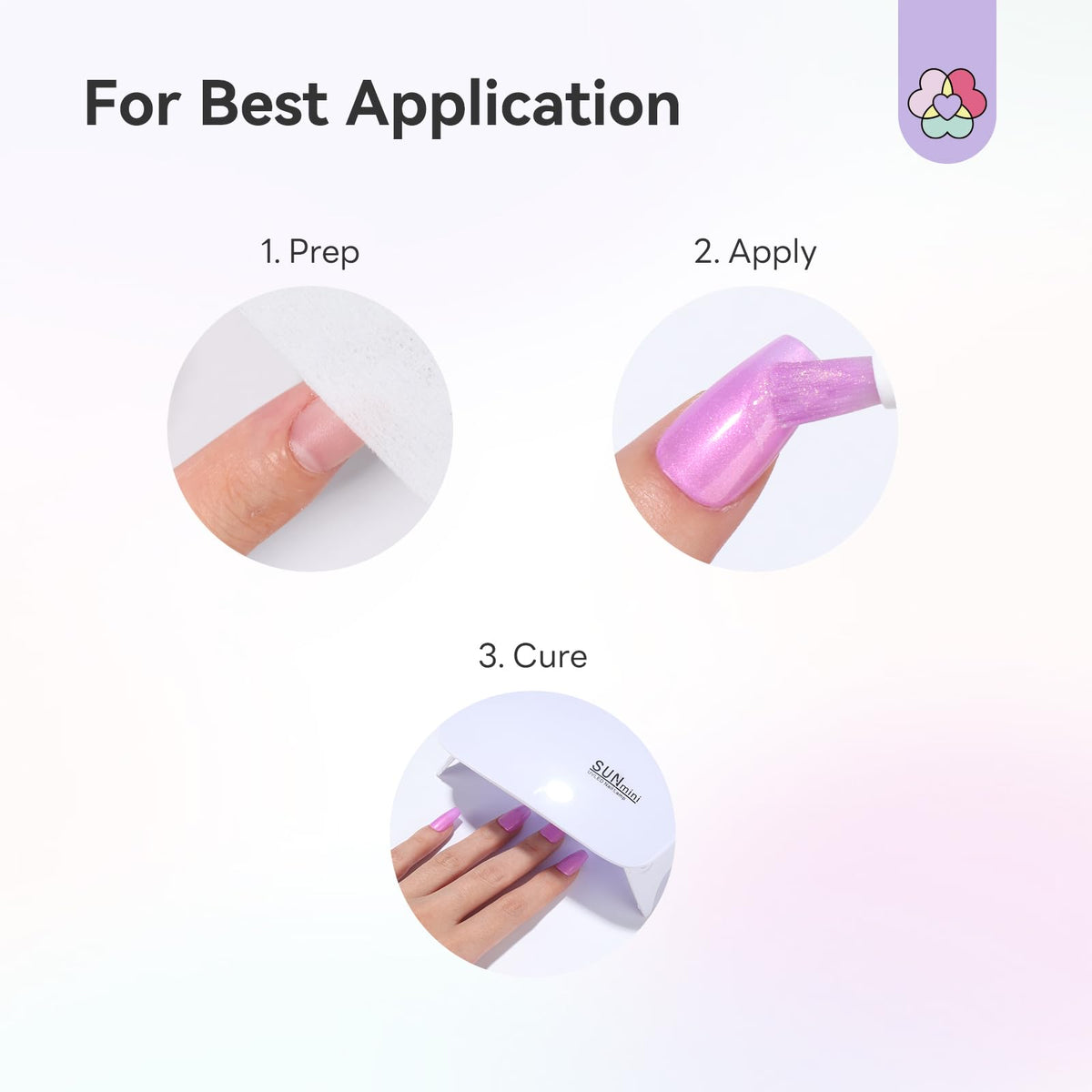 SAVILAND One-Step Gel Nail Polish Pens: easy application process with steps to prep, apply, and cure. Order online today!