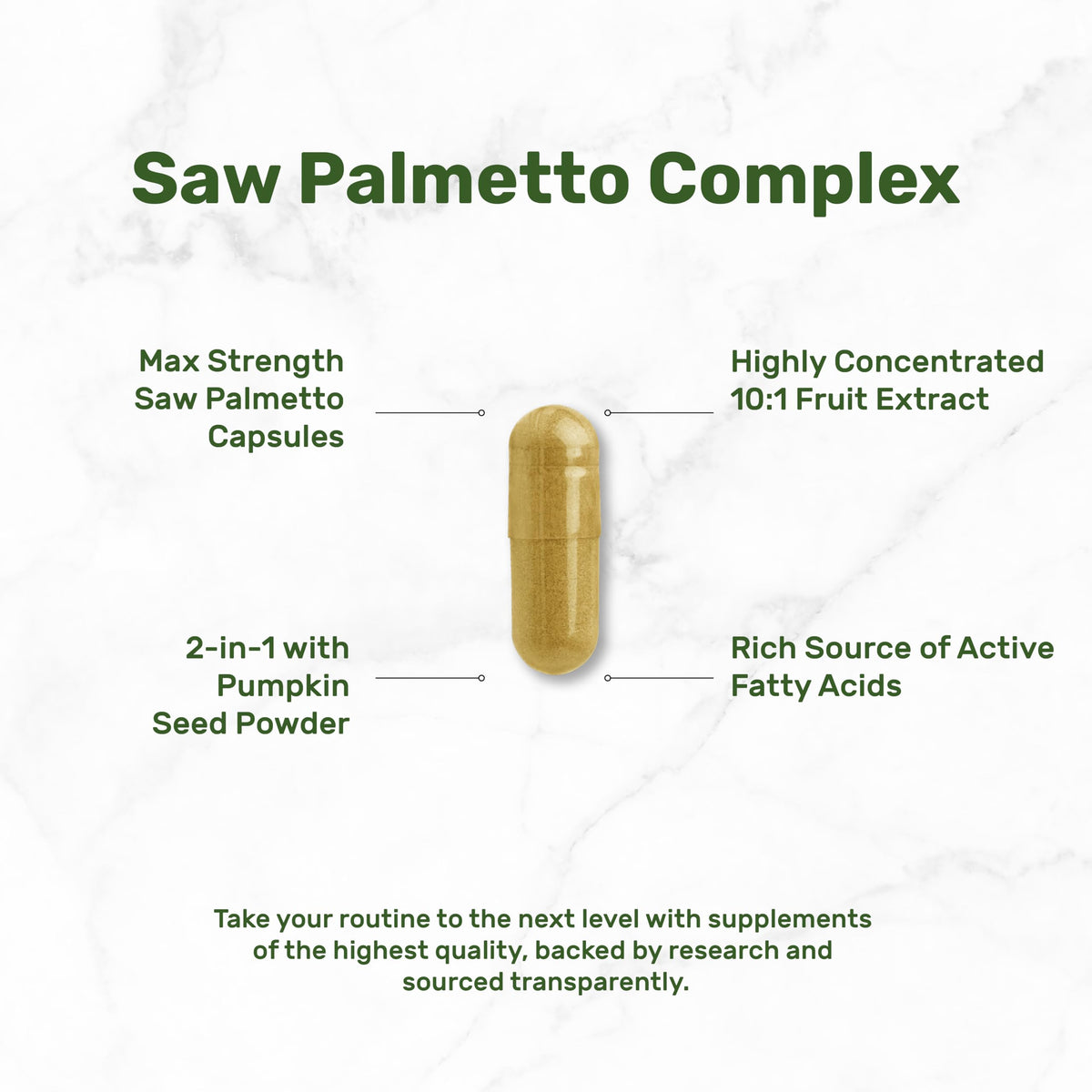 Saw Palmetto Supplement with Pumpkin Seed, highly concentrated capsules in official packaging from Curat Cart, ensuring premium quality.
