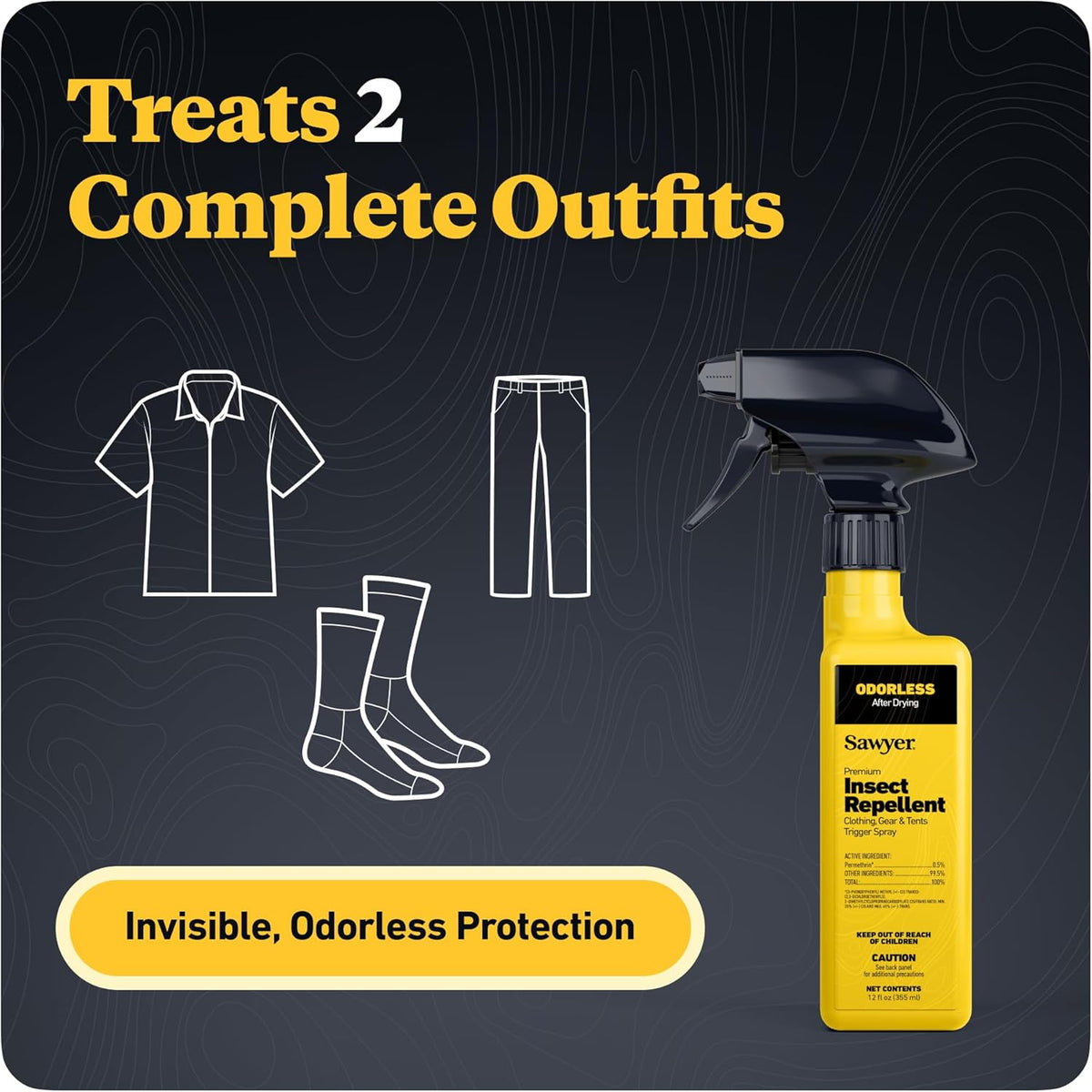 Order Sawyer Permethrin Insect Repellent online in India. Treats two complete outfits with invisible, odorless protection.