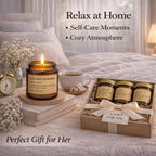 Indulge in luxury with the exclusive scented candles gift set from Curat Cart, perfect for self-care and creating a cozy atmosphere.