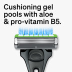 Schick Hydro Ultra Sensitive razor features gel pools with aloe & pro-vitamin B5 for a smooth shave. Verified by CuratCart.