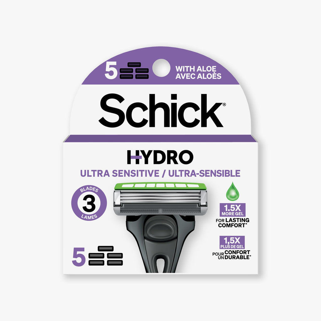 Discover Schick Hydro Ultra Sensitive Razor with 3 blades and aloe for comfort. Order online, now available in India.
