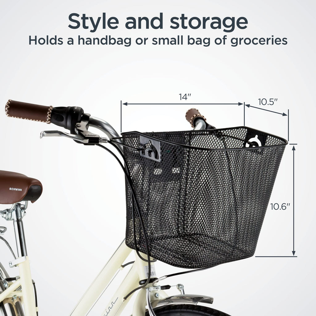 Schwinn Wire Bike Basket, perfect for carrying bags and groceries. 100% Authentic and available at Curat Cart in India.