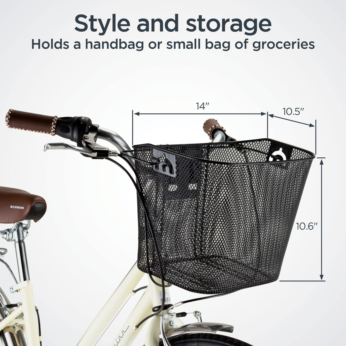 Schwinn Wire Bike Basket, perfect for carrying bags and groceries. 100% Authentic and available at Curat Cart in India.