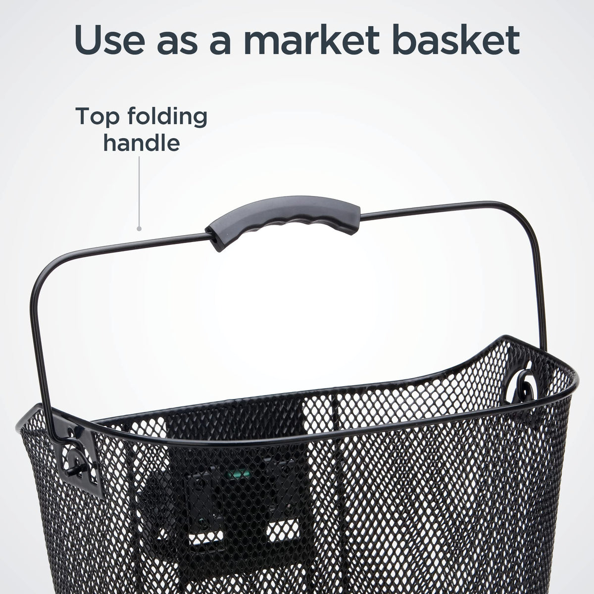 Schwinn Wire Bike Basket with a top folding handle, 100% Authentic and available in India at Curat Cart.