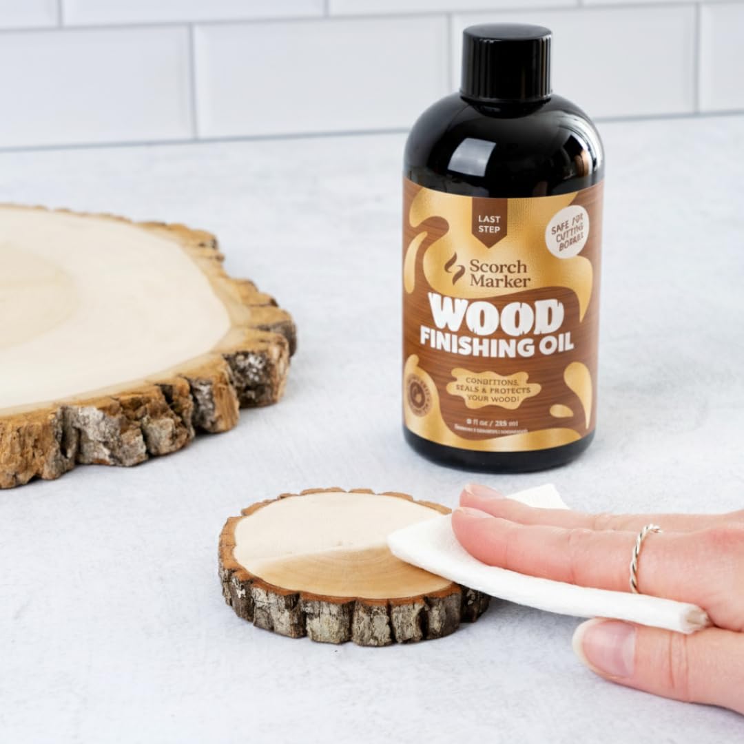 Enhance your wood projects with Scorch Marker Wood Finishing Oil from Curat Cart, perfect for sealing and protecting surfaces.