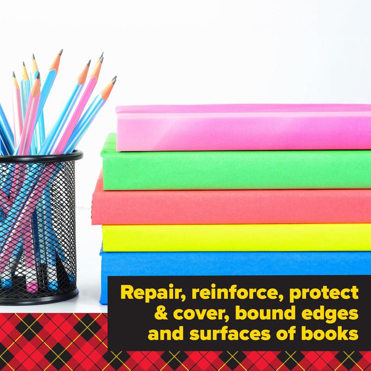 Premium imported Scotch Book Tape for repairing, reinforcing, and protecting book edges, available at Curat Cart.
