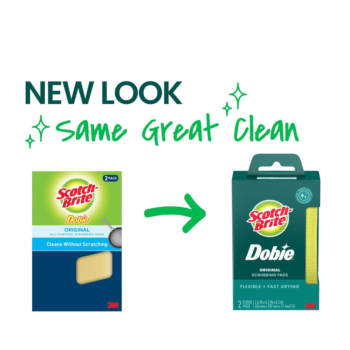 Scotch-Brite Non-Scratch Scrub Pads showcase new design with trusted cleaning power. 100% Authentic and available at Curat Cart.