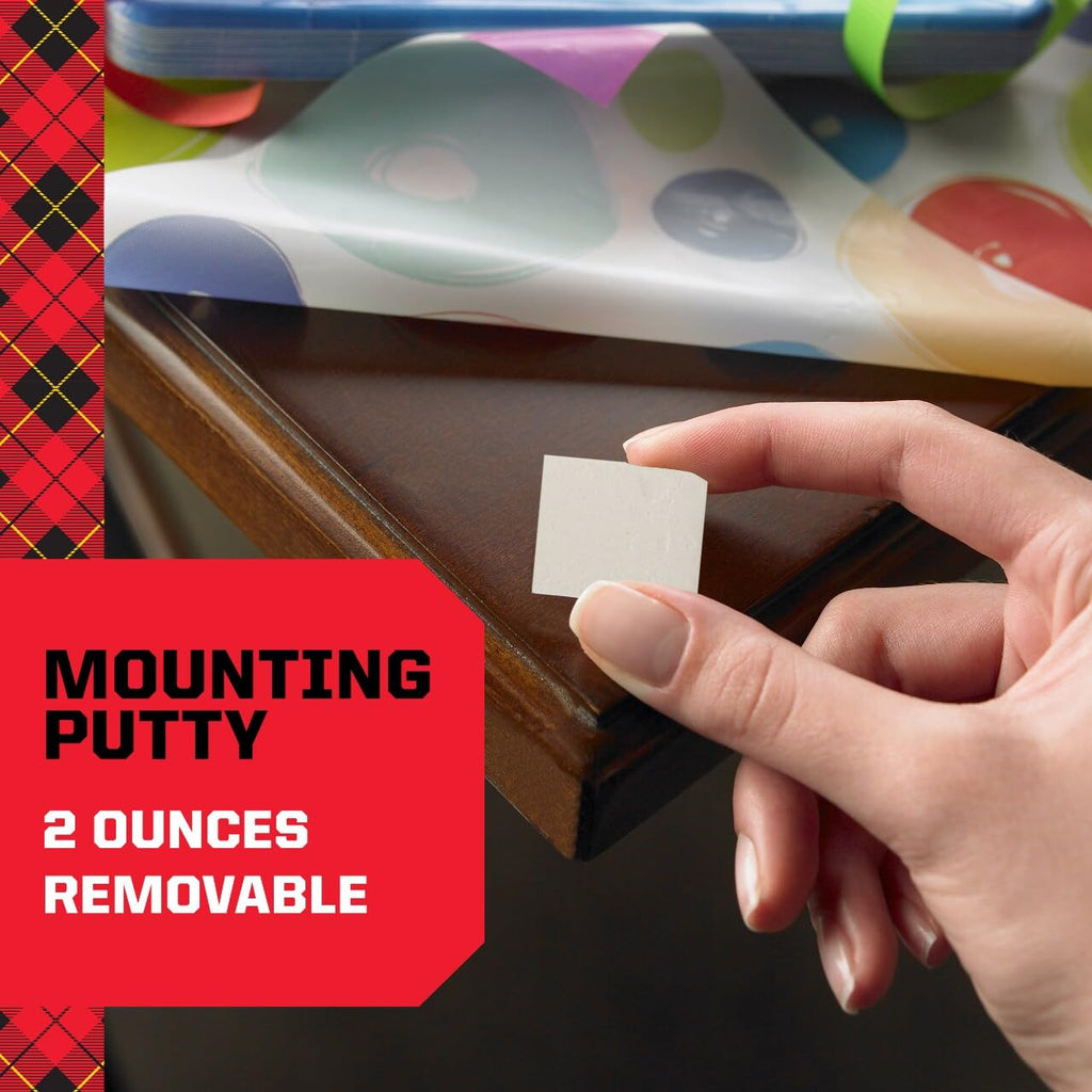 Scotch removable adhesive putty in 2 ounces, showcased in official packaging, available at Curat Cart for versatile mounting needs.