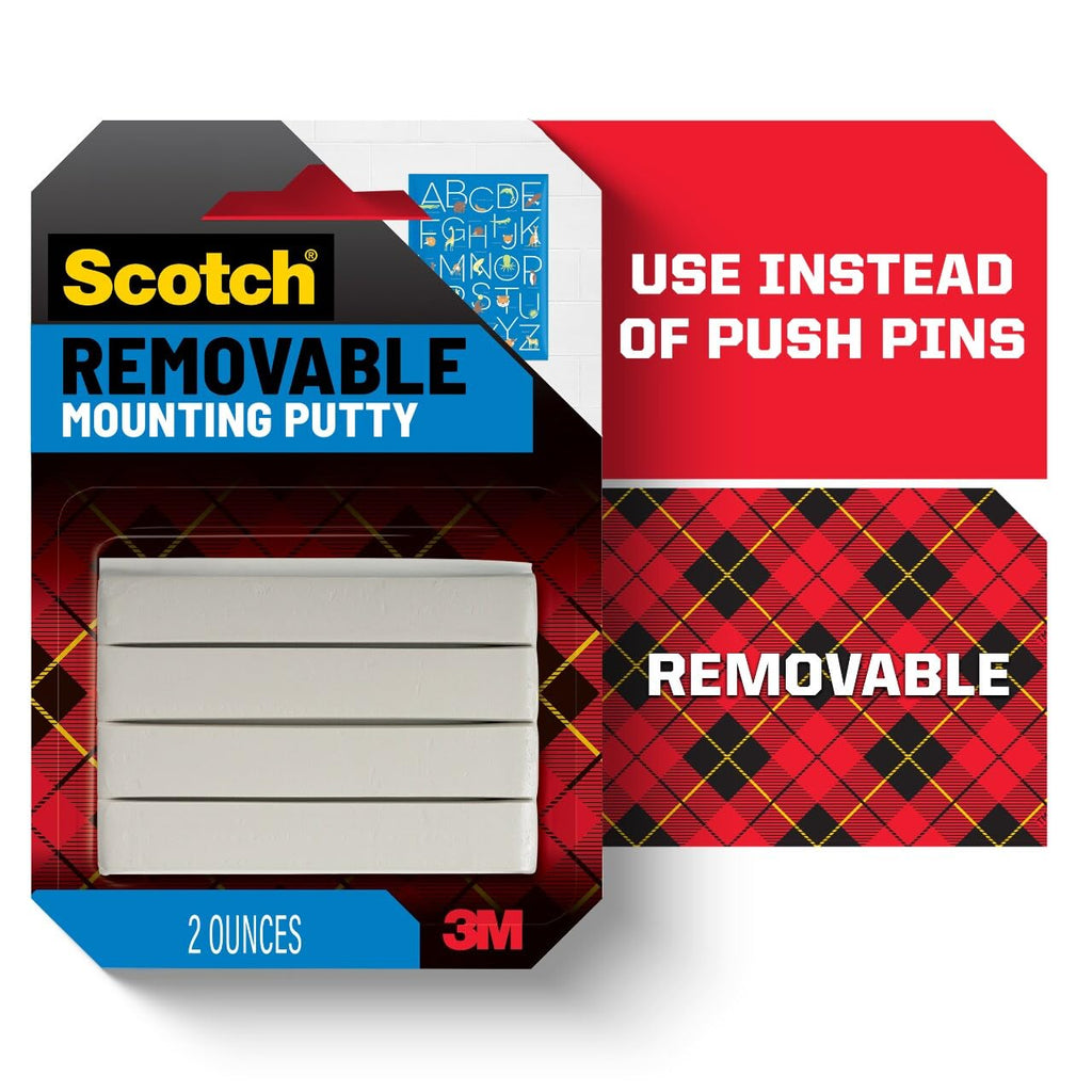 Scotch Removable Adhesive Putty, 100% Authentic, ideal for mounting without push pins, available at Curat Cart in India.