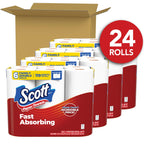 Scott Paper Towels in a pack of 24 rolls, offering fast absorption. 100% Authentic, available at Curat Cart in India.