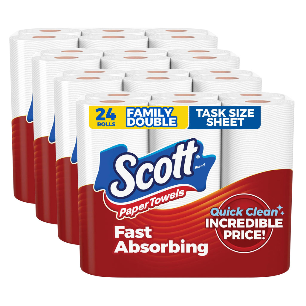 Discover premium imported Scott Paper Towels, featuring 24 fast-absorbing rolls for efficient cleaning. Available at Curat Cart.