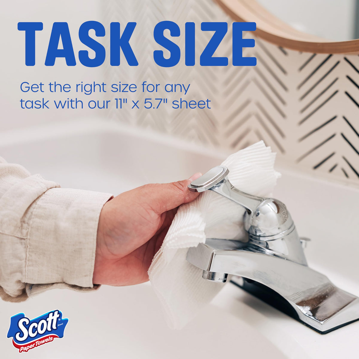 Scott Paper Towels offer the perfect 11" x 5.7" sheets for any task, exclusively curated by Curat Cart.