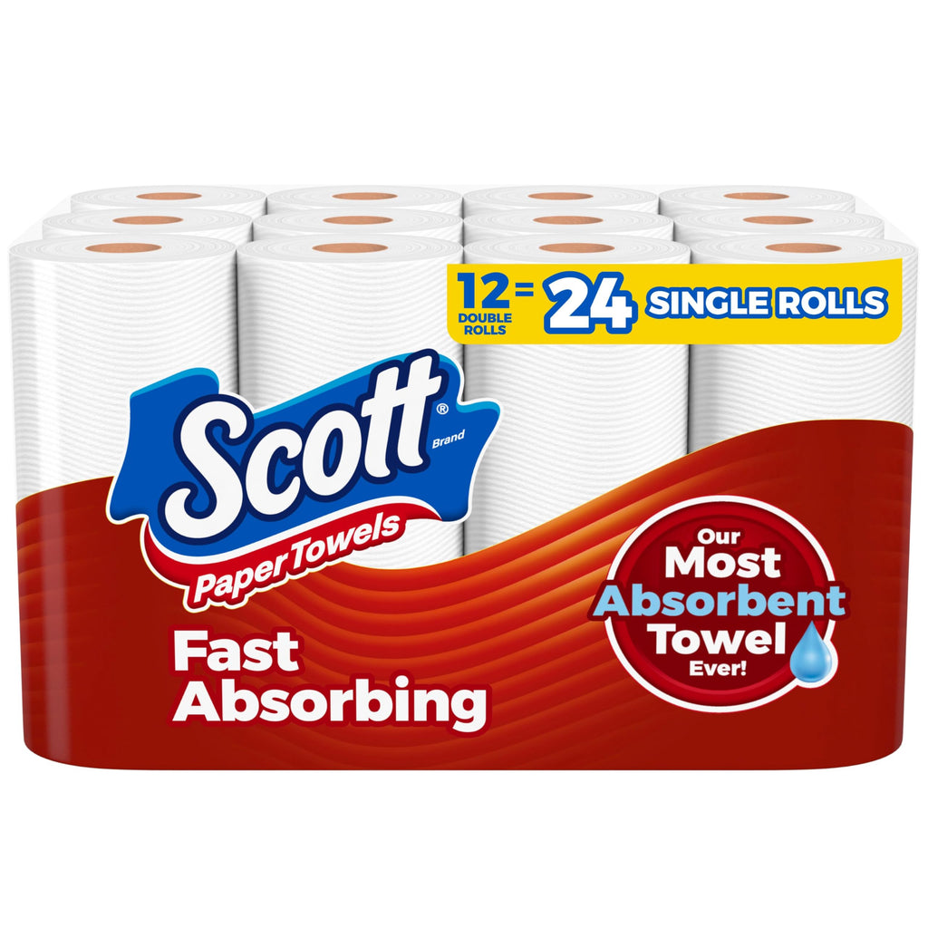 Scott Paper Towels offer fast absorbing quality, perfect for daily use. Shop now at Curat Cart for premium cleaning solutions.