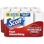 Discover Scott Paper Towels at Curat Cart, featuring 16 rolls of fast-absorbing, family double task size sheets. Specially curated for you.