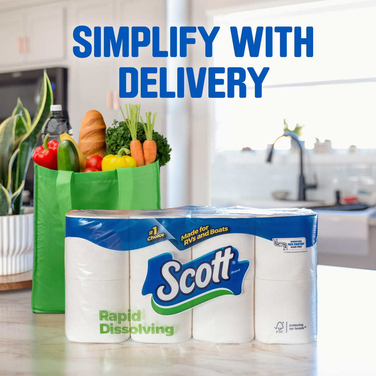 Scott Rapid-Dissolving Toilet Paper is perfect for daily use. Upgrade your routine with this premium option from Curat Cart.