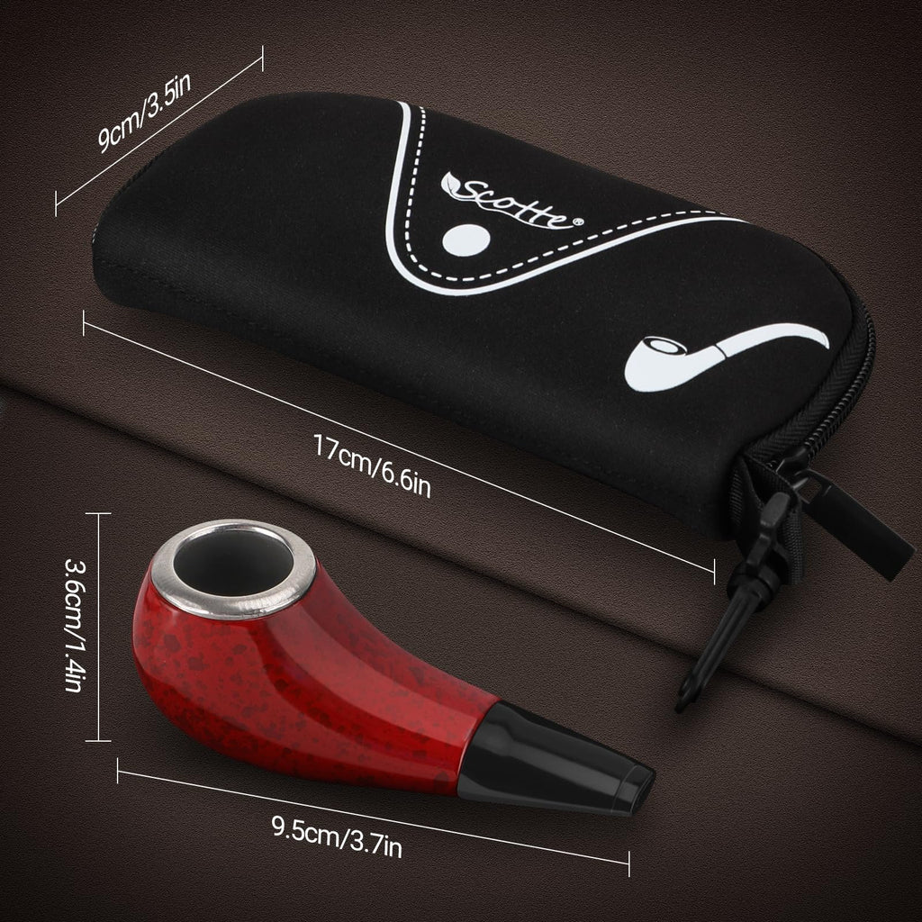 Discover the Scotte Shiny Small Pipe, elegantly presented with a sleek case, specially curated by Curat Cart for discerning consumers.