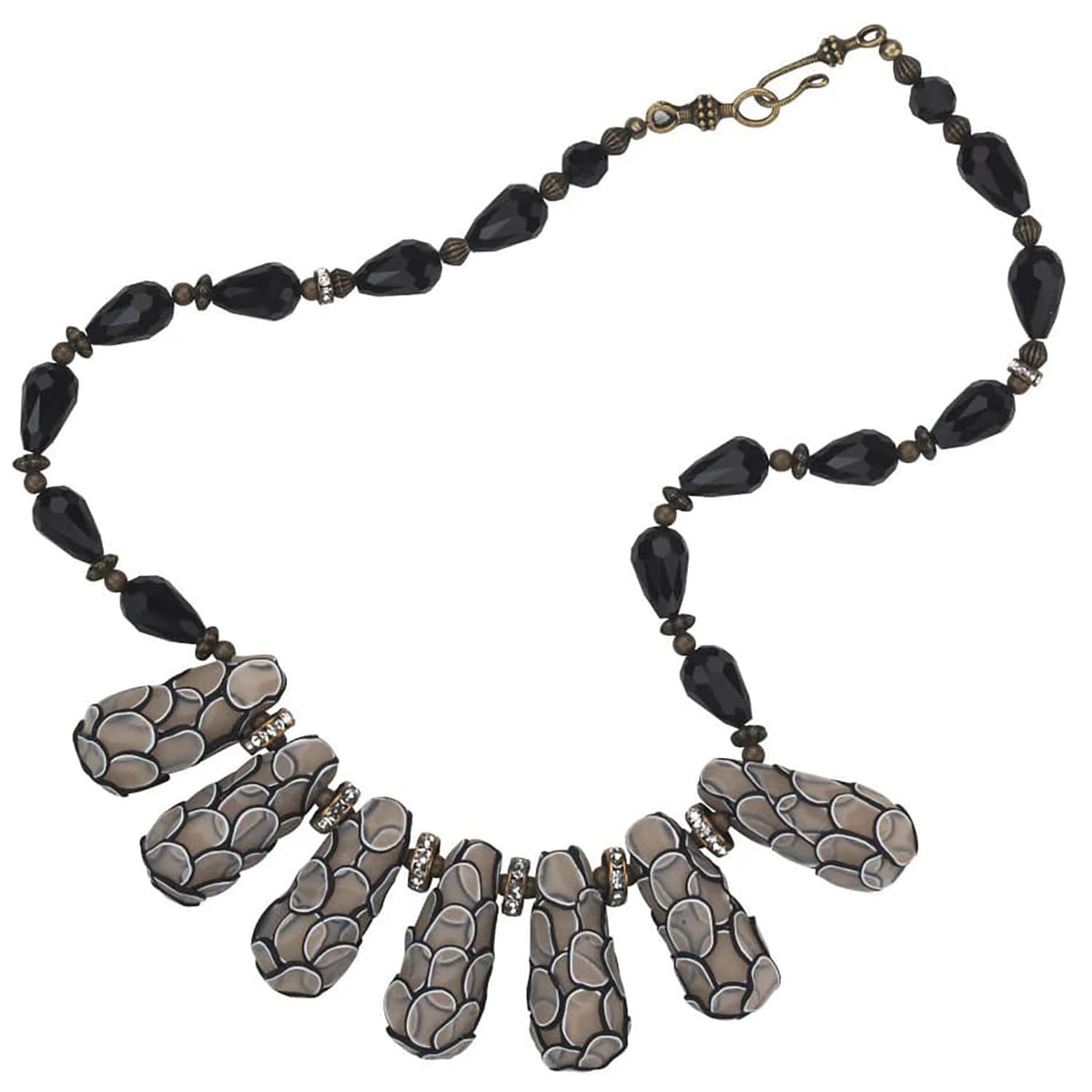 Stylish necklace crafted with Sculpey Premo Polymer Clay, showcasing unique designs and high-quality finish, available at Curat Cart.