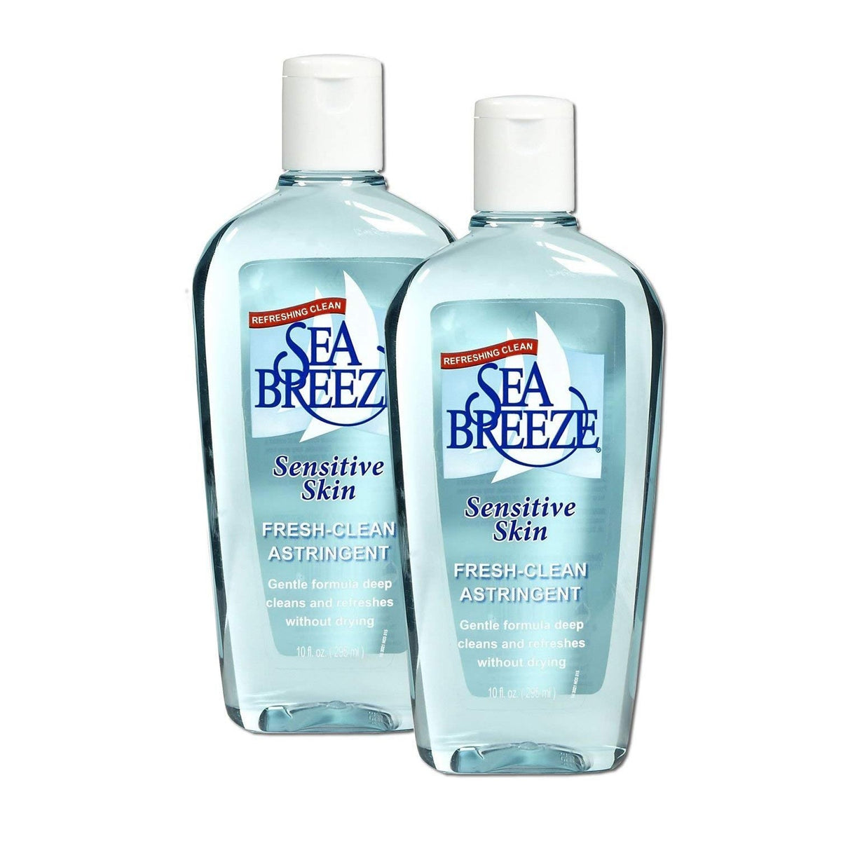 Sea Breeze Fresh-Clean Astringent, a premium import for sensitive skin, offering gentle deep cleansing. Available at Curat Cart.