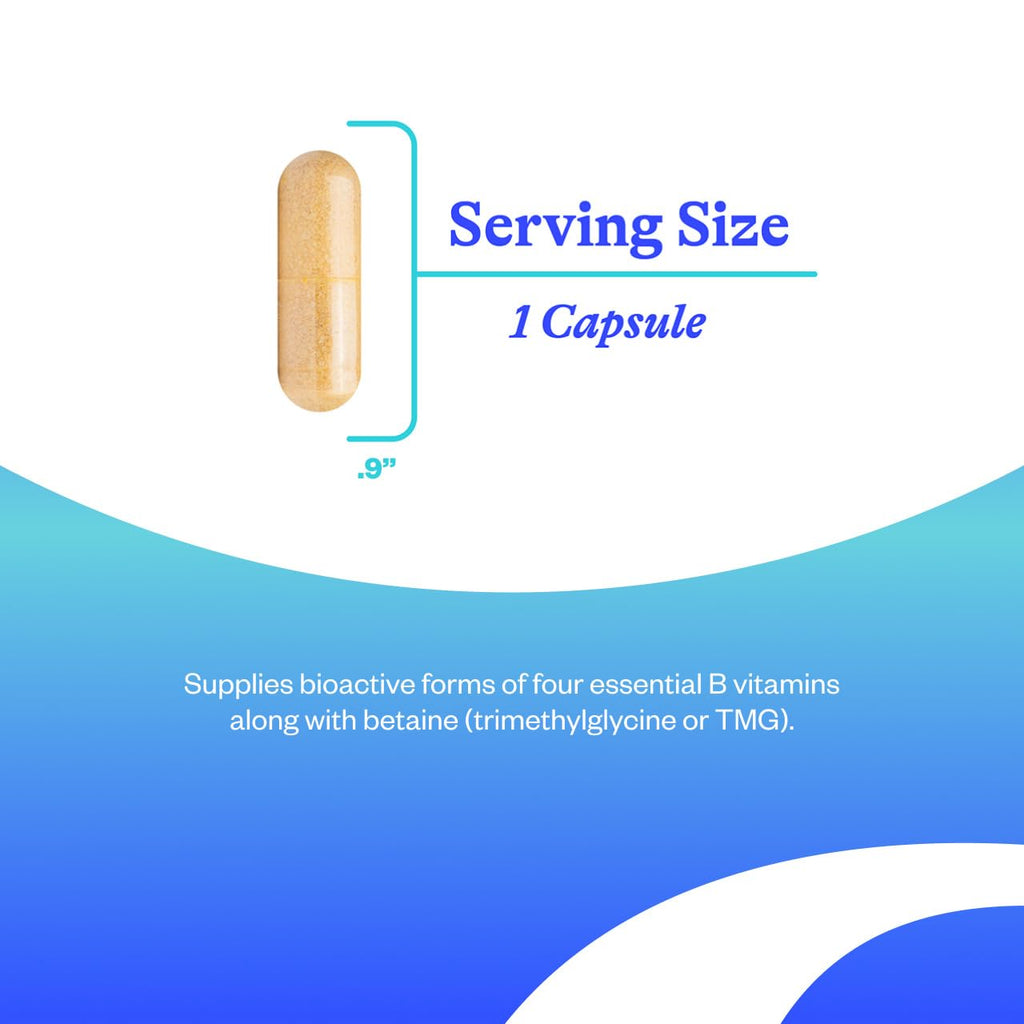 Seeking Health Homocysteine Nutrients capsule showcasing high-quality finish, promotes essential B vitamins. Available at Curat Cart.