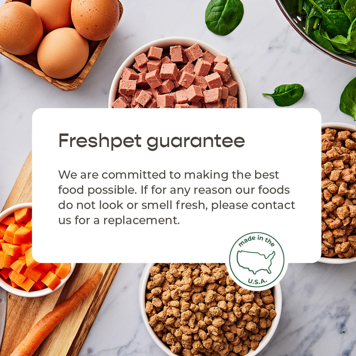 Freshpet Chicken Cat Food features high-quality ingredients like chicken, carrots, and more in official packaging. Available at Curat Cart.