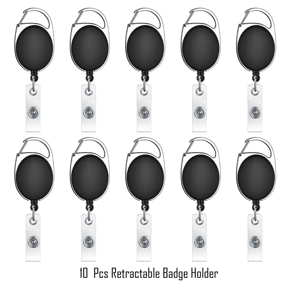 Selizo Retractable Badge Holders in a set of 10, 100% Authentic, available at Curat Cart for reliable use in India.