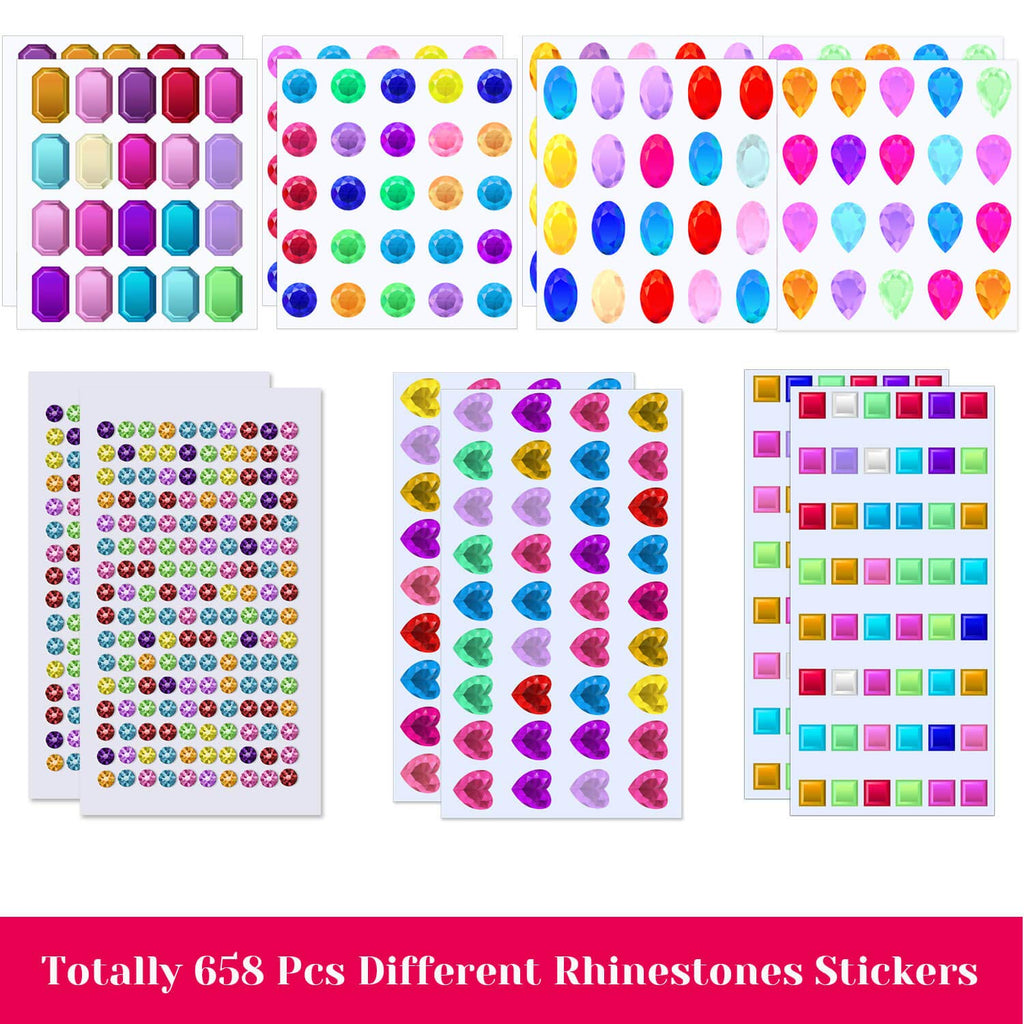 Enhance your crafts with Selizo Craft Gems Rhinestones Stickers, 658 pieces available at Curat Cart, 100% authentic in India.