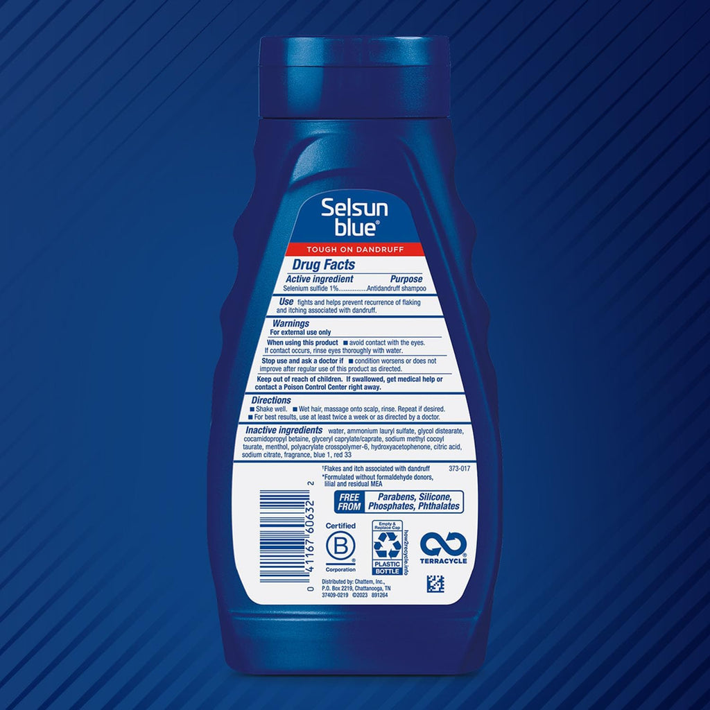 Selsun Blue Medicated Anti-dandruff Shampoo available online. Helps control dandruff. Order now for effective relief.